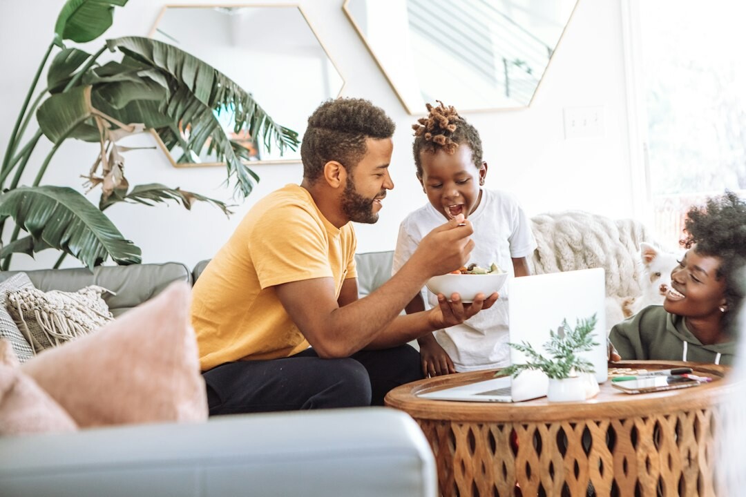 family discussing insurance