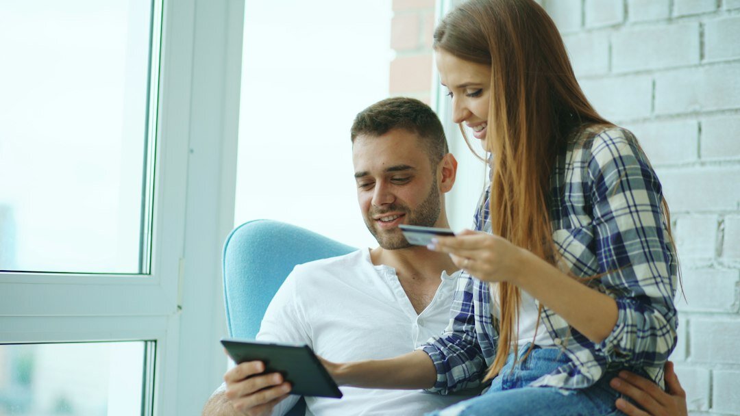 couple discussing finances at home