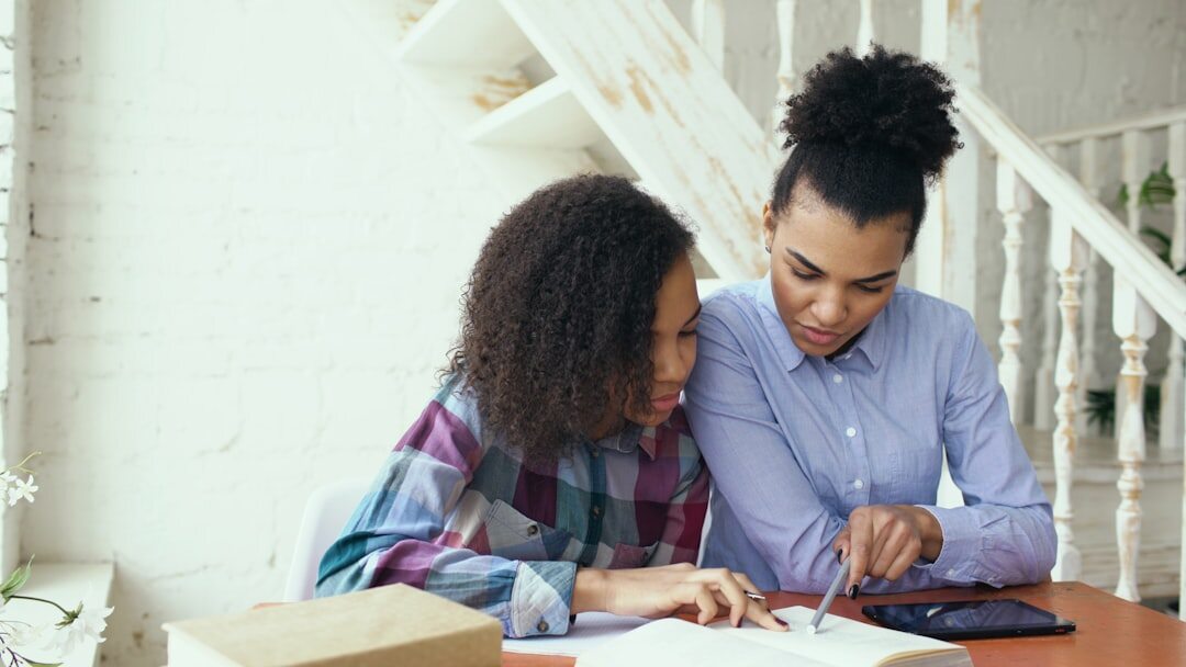 family discussing finances at home
