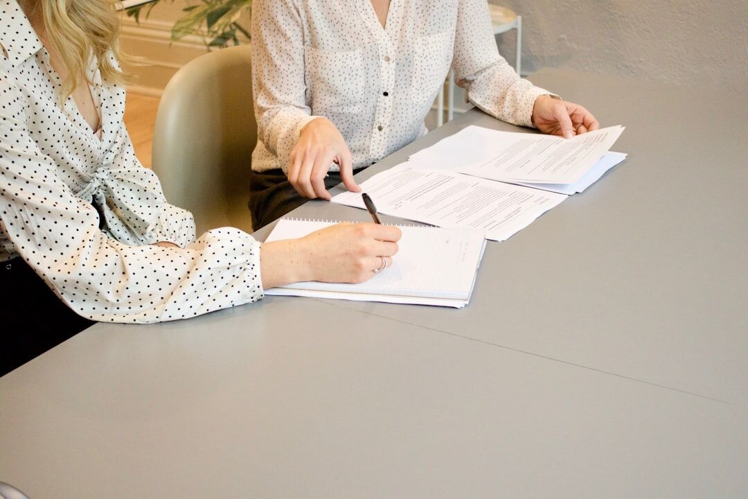 business meeting with documents